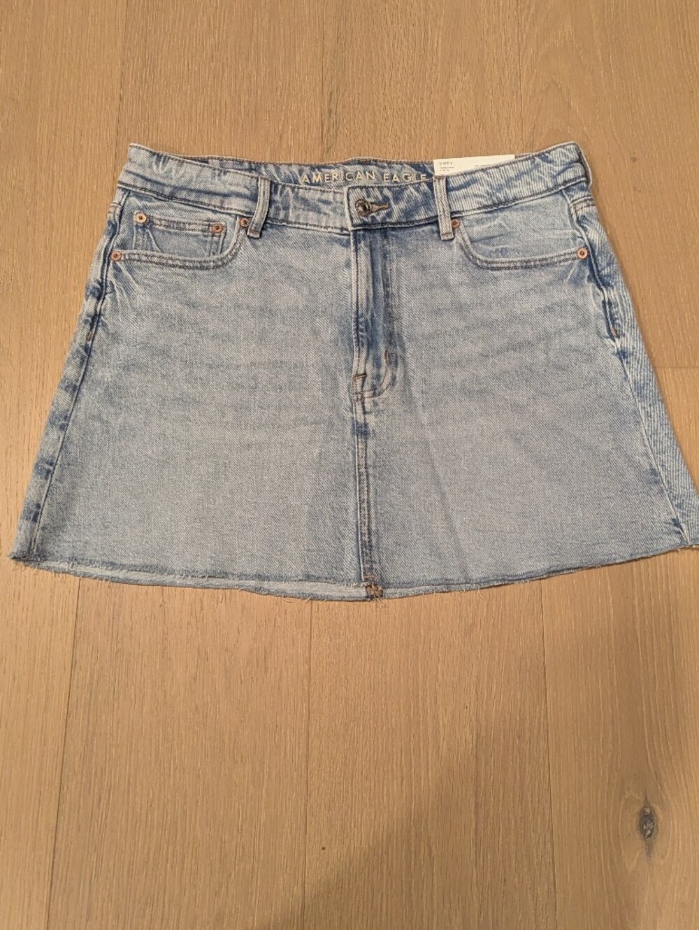 Light Wash Denim Mini Skirt